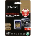 Intenso Professional SDHC UHS-I Class 10 16GB Speicherkarte (bis 90Mbps) schwarz