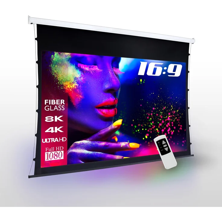 ESMART Professional TATENSO Tageslicht Tension Leinwand GRAU 266 x 149 cm (120'') 16:9 – Bild 2