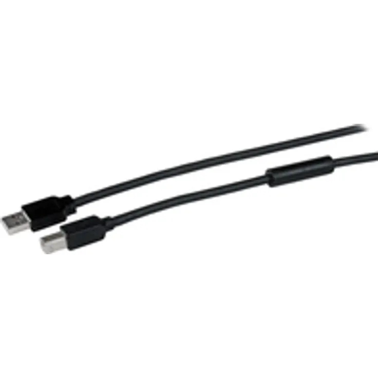StarTech.com Active USB2.0 A to B Cable - M/M - USB-Kabel - USB Typ A, 4-polig (M) - USB Typ B, 4-polig (M) - 15,0m (USB / USB2.0) - aktives Kabel (Signalregenerierung) - Schwarz (USB2HAB50AC)