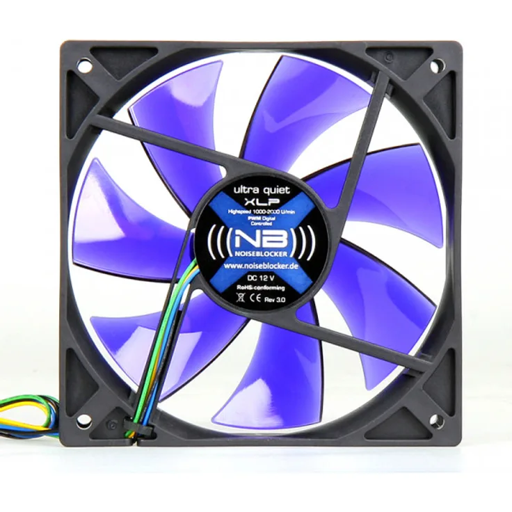 Blacknoise XL-P Computergehäuse Ventilator - Computer Kühlkomponenten (Computergehäuse, Ventilator, 12 cm, 1000 RPM, 2000 RPM, 13,1 dB)