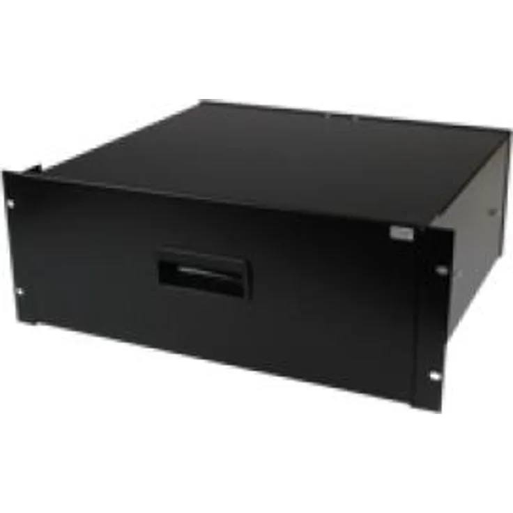 StarTech.com 4HE Rackschublade aus Stahlblech in Schwarz - Schublade für 19'' Rack oder Serverschrank