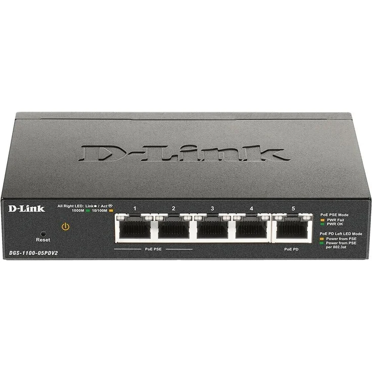DLINK DGS-1100-05PDV2 5-Port Gigabit PoE Smart – Bild 1