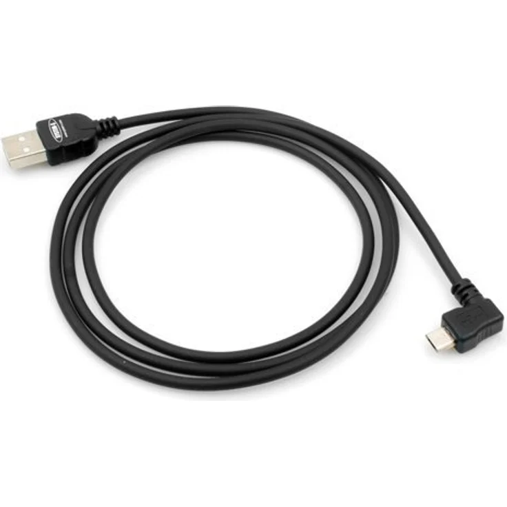 SYSTEM-S 2m Meter Micro USB 2.0 Kabel gewinkelt 90 Grad Winkelstecker (rechts-Male) Adapter Datenkabel und Ladekabel – Bild 1