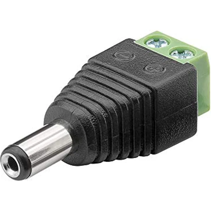 IC Intracom IADAP TB2-DC5521MM - Kabelschnittstellen--Adapter (DC (5.50 x 2.10 mm), Terminal Block 2-pin, Male Connector-Male Connector, Schwarz, Grün)