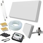 Selfsat Flachantenne HD Sat Anlage (Kabel, Fensterhalterung, Sat-Finder)