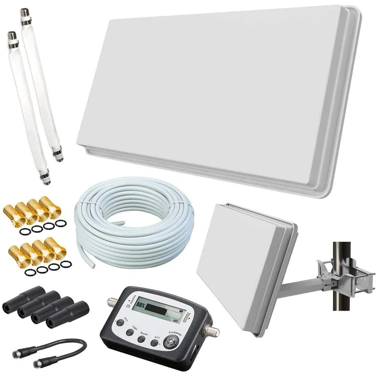 Selfsat Flachantenne HD Sat Anlage (Kabel, Fensterhalterung, Sat-Finder) – Bild 1