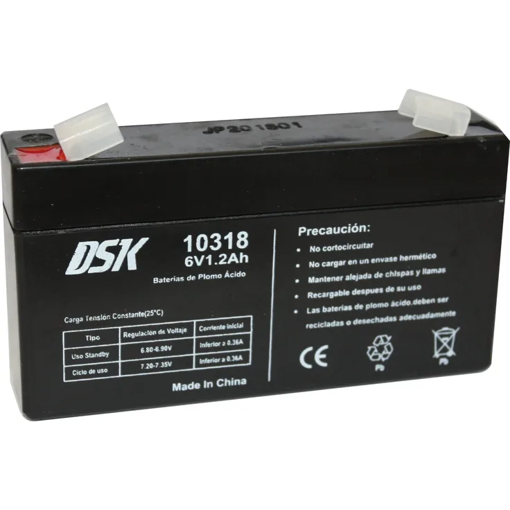 DSK 10318 – Akku Blei Acido 6 V 1,3 Ah, schwarz