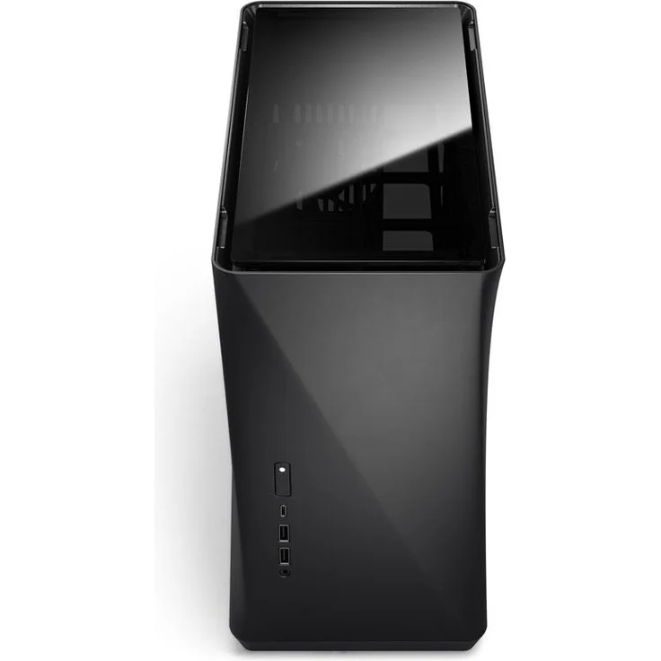 Fractal Design Era ITX Carbon – Tempered Glass Top Panel – Mini-ITX Computer Gehäuse – Small Form Factor – kompatibel mit Wasserkühlungen – USB Typ-C - Aluminium - schwarz – Bild 2