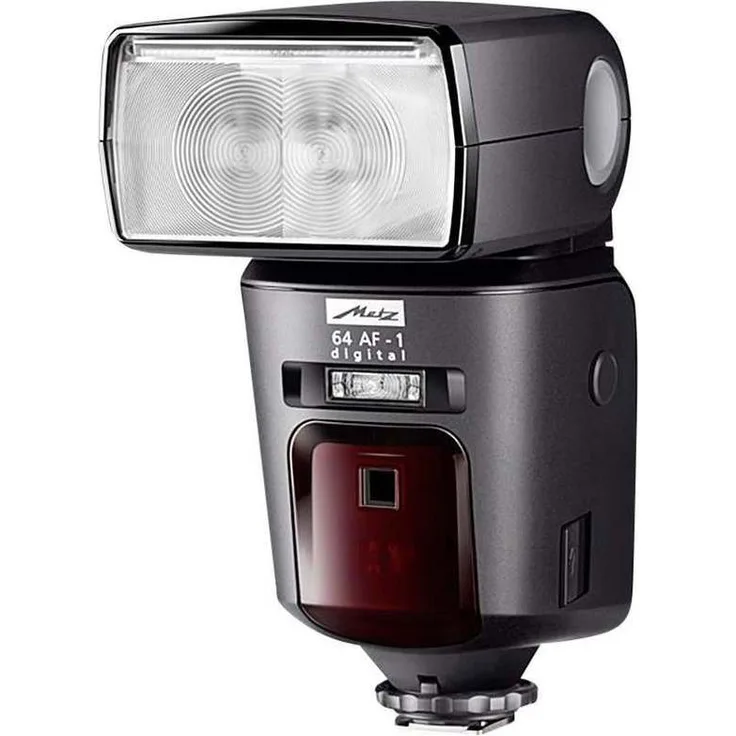 Metz mecablitz 64 AF-1 für Canon Kameras (DSLR und CSC) | High End Blitzgerät mit TTL, Leitzahl 64, HSS (High Speed Sync), Zweitreflektor, Touch-Display etc.