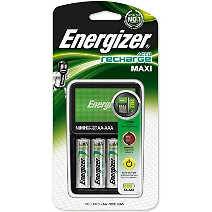 Energizer 635043 Akku-Ladegerät (Maxi Charger inkl. 4xAA 2000mAh Akkus) – Bild 2