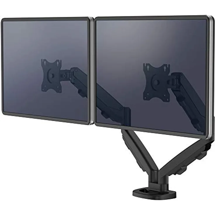 Fellowes 9683401 ESI EPPA Monitorarm doppelt, 2 x Monitore 8kg und 39, schwarz