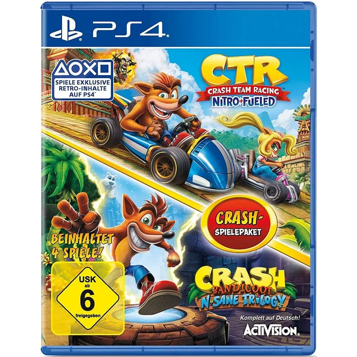 Crash Team Racing Nitro Fueled + Crash Bandicoot - N.Sane Trilogy (Crash-Bundle) (PS4)