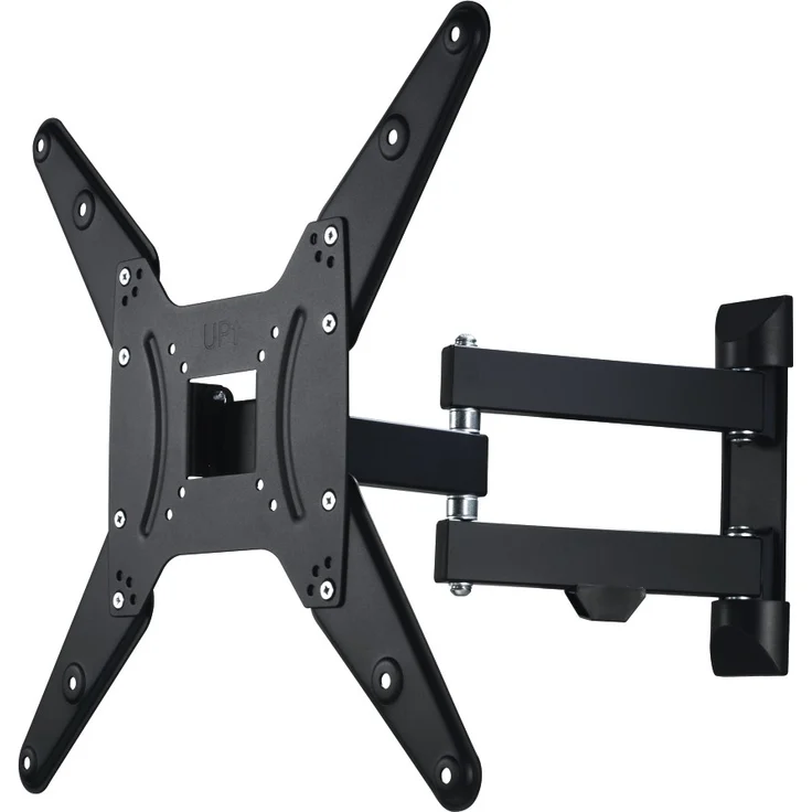 Hama Wandhalterung TV (schwenkbar, neigbar, vollbeweglich, Wandhalter für Fernseher von 32 bis 65 Zoll (81 - 165 cm), VESA bis 400x400, inkl Fischer Dübel, extra Stabilität durch 3 Gelenke) schwarz – Bild 1