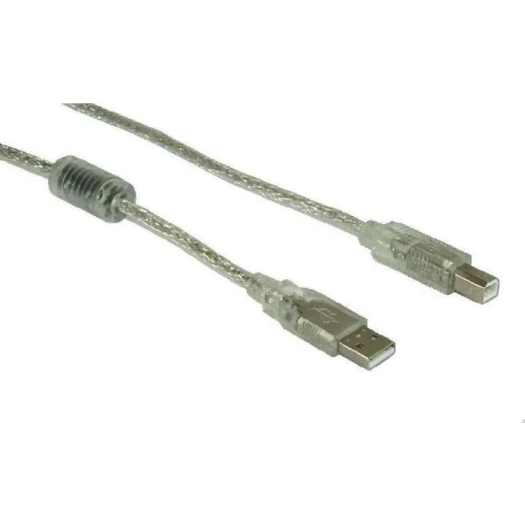 Wentronic goobay - USB-Kabel - USB Type B (M) bis USB (M) - USB2.0 - 3,0m - durchsichtig (68973)
