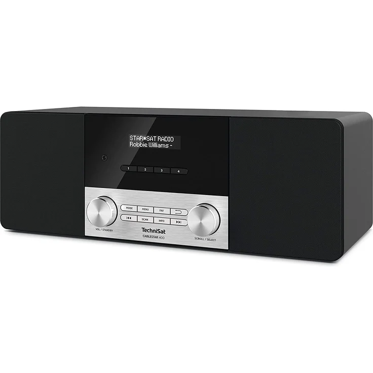 TechniSat Cablestar 400 Digitalradio mit Wecker, OLED-Display, schwarz, silber – Bild 4