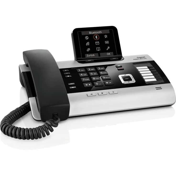 Gigaset DX800A All-In-One ISDN-Telefon mit Anrufbeantworter, VOIP oder Festnetz-Telefonie, mit Bluetooth, titanium – Bild 2