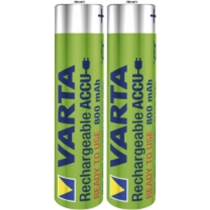 VARTA Akku, NiMH Longlife, Micro (AAA-HR03) 800 mAh, 1,2 Volt, 2 Stück – Bild 2