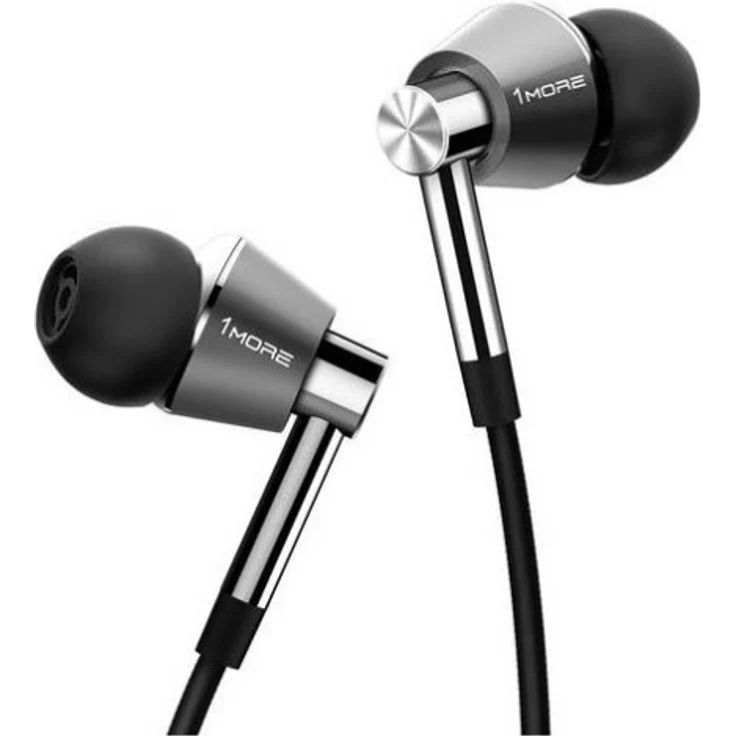 1MORE E1001 Triple Driver, In-ear-Kopfhörer, kabelgebunden, mit Mikrofon, silber – Bild 1