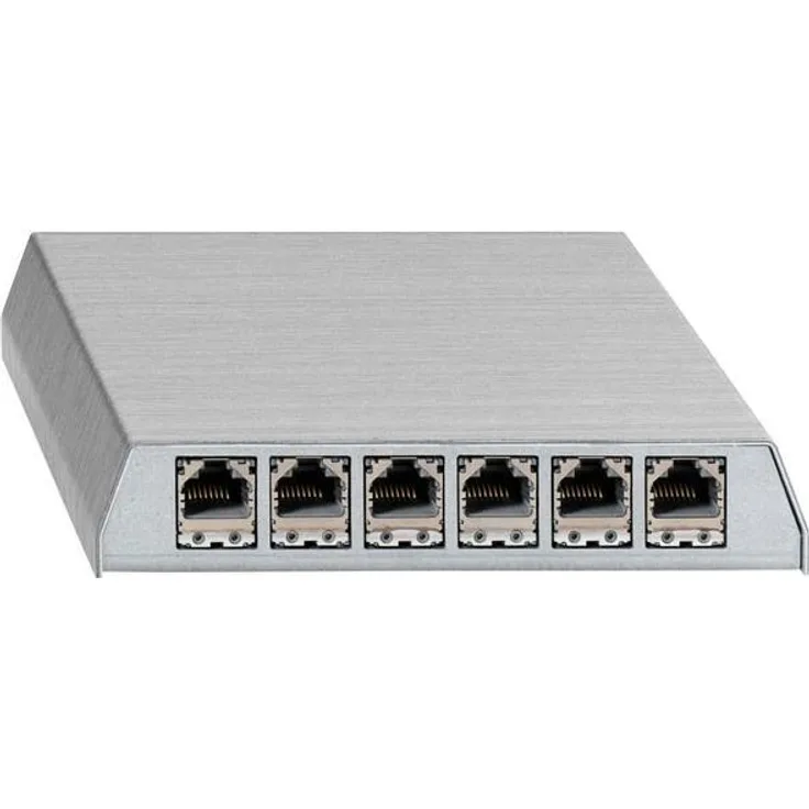 Rutenbeck 23810106 ClassEA AP-Patchpanel A iso, 6-Fach, PP-Cat.6-ClassE-6, Grau