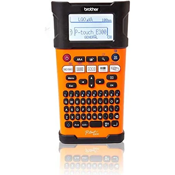 Brother PT-E300VP Industrielles Beschriftungsgerät inklusive Lithium-Ionen Akku, Netzadapter und Transportkoffer (für TZe-Schriftbänder und HSe-Schrumpfschläuche, Thermotransfer-Druckverfahren) – Bild 1