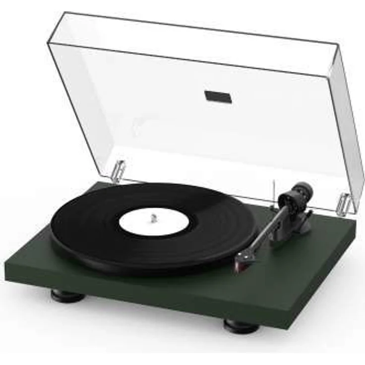 Pro-Ject Debut Carbon EVO Manueller Plattenspieler mit Riemenantrieb inkl. Schutzhaube satin grün – Bild 1