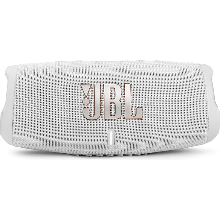 JBL Charge 5 Bluetooth-Lautsprecher mit 20 Stunden Akkulaufzeit, Powerbank, PartyBoost, wasserfest weiß – Bild 3