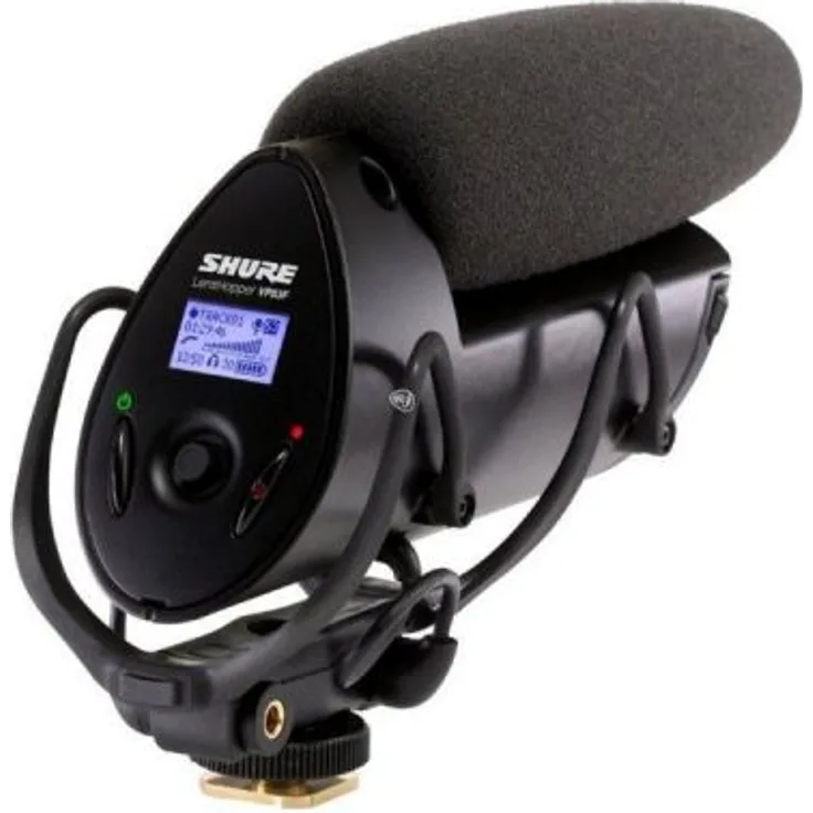 Shure VP83F Lenshopper – Robustes, extrem leichtes Kamera Mikrofon mit integriertem Flash-Recorder & Kopfhöreranschluss – Für hochauflösende Audioaufnahmen – Schwarz