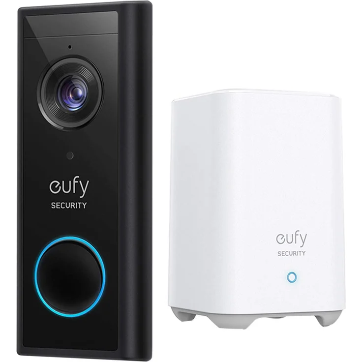 eufy Video-Türklingel, Akku-betrieben, kabellos, schwarz (E82101W4) – Bild 1