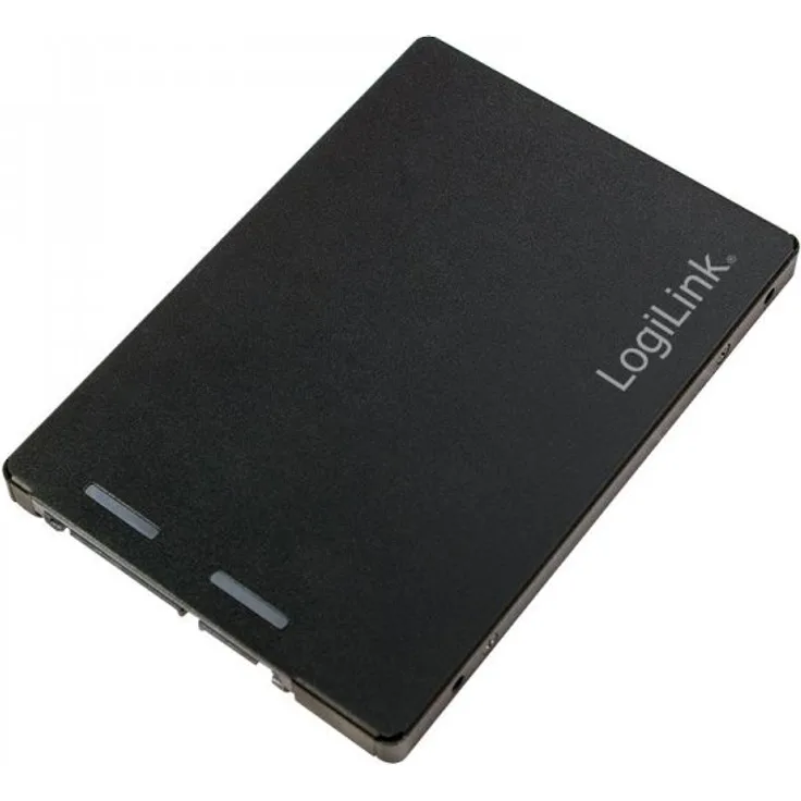LogiLink AD0019 M.2 (NGFF S-ATA III) zu S-ATA Adapter (2,5 Zoll SSD), B+M Key kompatibel Schwarz