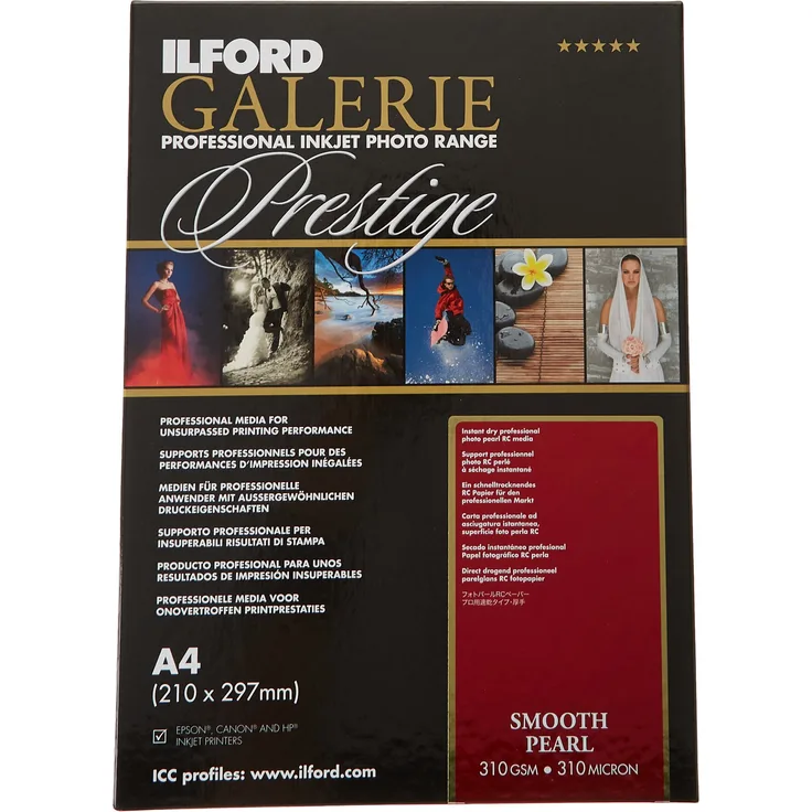 ILFORD GALERIE Smooth Pearl 310 GSM GPSPP A4 250 Blatt Blattware Formatware InkJet Tintenstrahl Fotopapier Photopapier