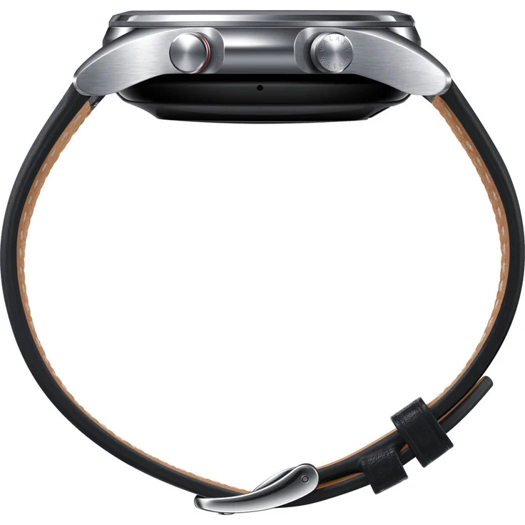 Samsung Galaxy Watch 3 Bluetooth Smartwatch GPS, Unisex, 41mm, Lederarmband, Mystic Silver Smartwatch – Bild 4