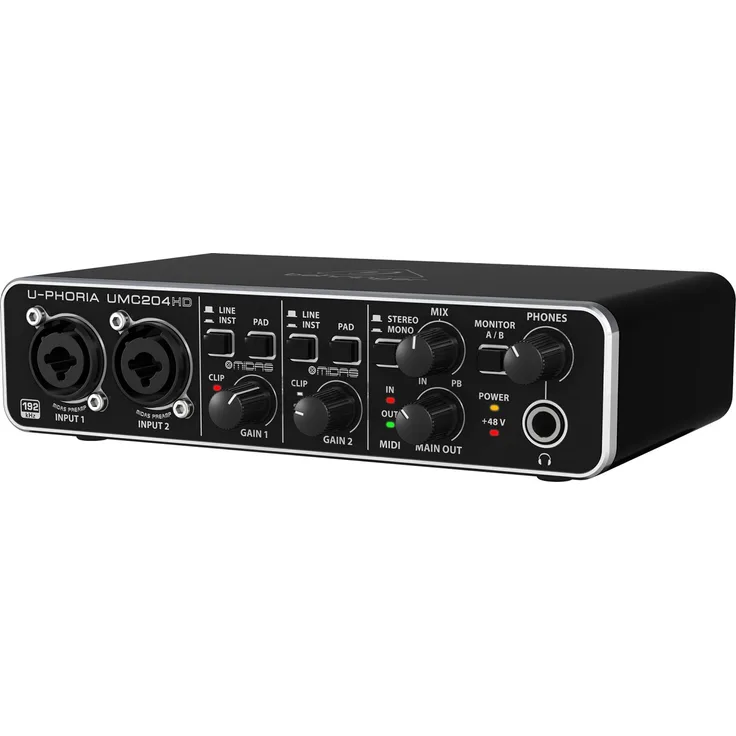 Behringer UMC204HD U-Phoria USB Audio und''MIDI'' Interface - Preisvergleich