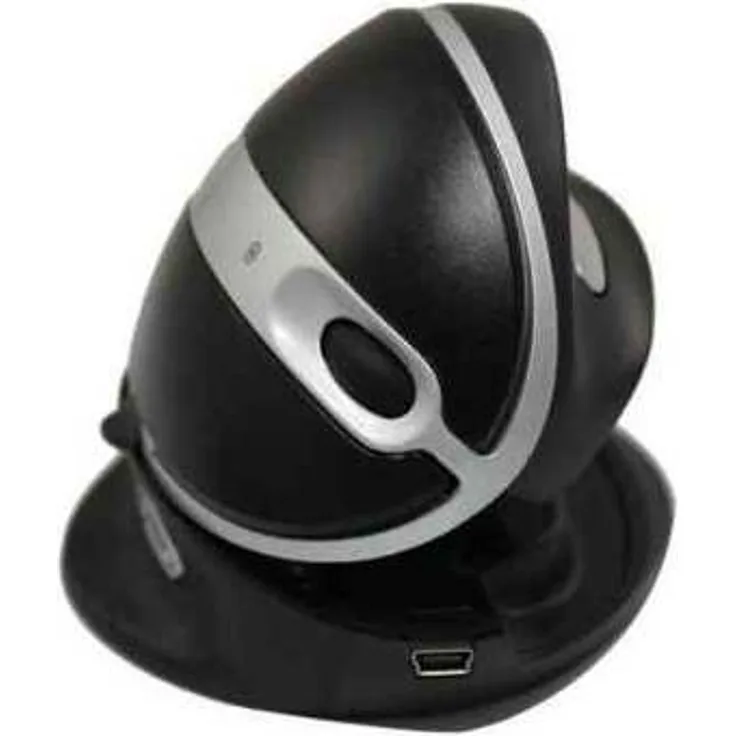 R-Go Oyster drahtlos Maus (1200dpi, 5-Tastenanzahl, USB 2.0) schwarz-Silber