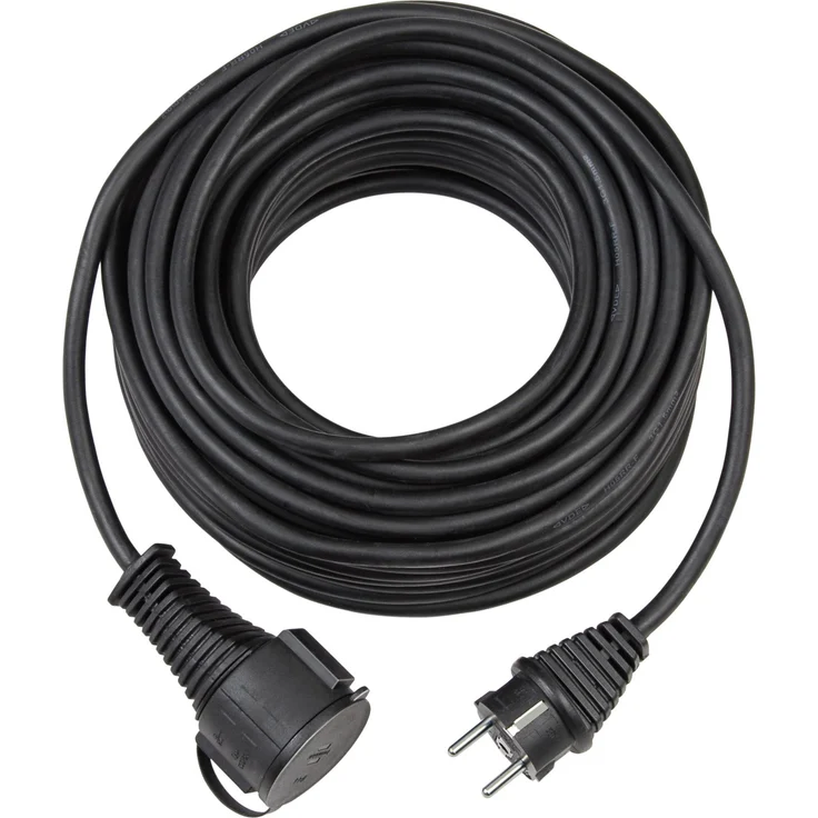 Brennenstuhl BREMAXX Verlängerungskabel (15m Kabel in schwarz, für den kurzfristigen Einsatz im Außenbereich IP44, einsetzbar bis -35 °C, öl- und UV-beständig) – Bild 1