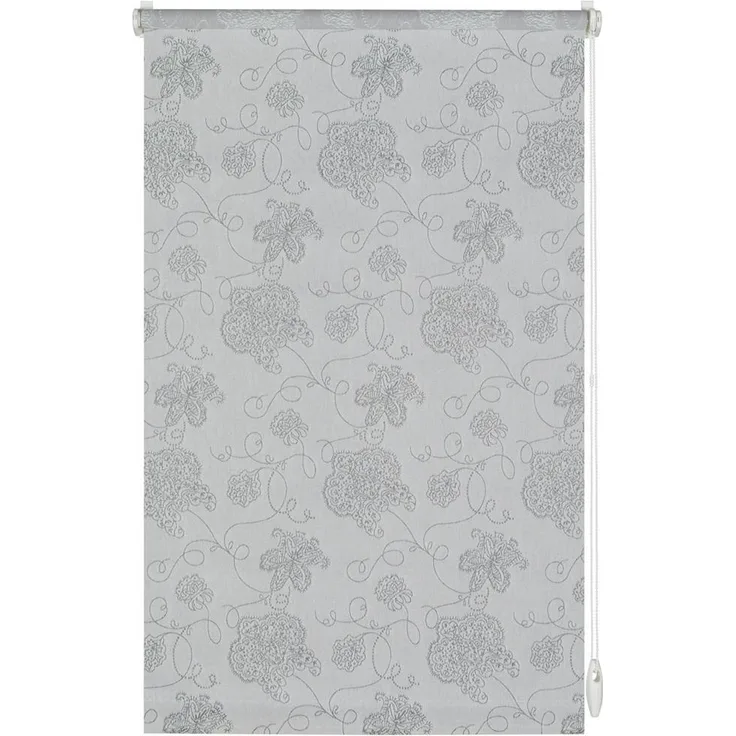 Gardinia EASYFIX Rollo Dekor 721 Stickerei silber 120 x 150 cm