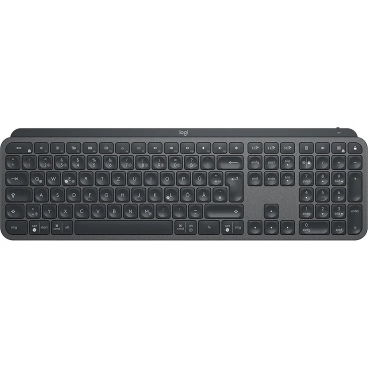 Logitech MX Keys Advanced Wireless Illuminated Keyboard - Tastatur - hinterleuchtet - Bluetooth, 2.4 GHz - QWERTZ - Deutsch - Graphite (920-009403) – Bild 2