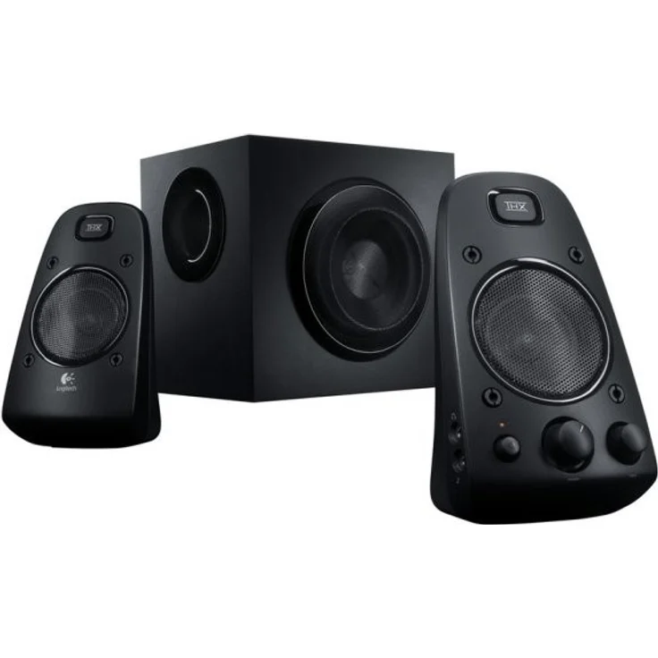 Logitech Z623 Lautsprecher-System mit Subwoofer, Satter Bass, 400 Watt Spitzenleistung, THX-Zertifiziert, 3,5 mm & Cinch-Eingänge, Multi-Device, EU Stecker, PC-PS4-Xbox-TV-Smartphone-Tablet - schwarz – Bild 1