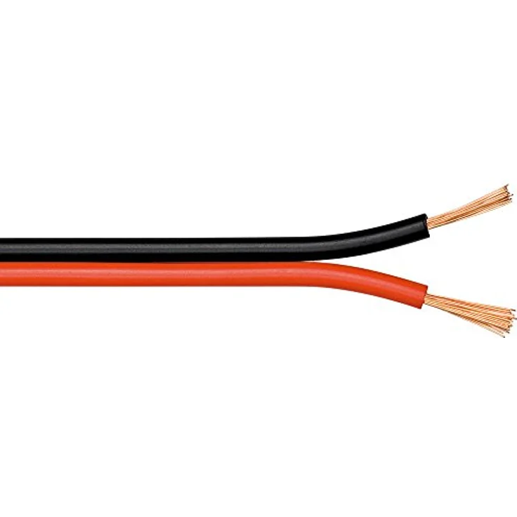 Goobay 67737 Lautsprecherkabel, 50 m rot-schwarz