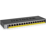 Netgear GS116LP 16-Port Gigabit Ethernet LAN PoE Switch Unmanaged (mit 16x PoE+ 76W erweiterbar, Desktop- oder Rack-Montage mit ProSAFE Lifetime-)