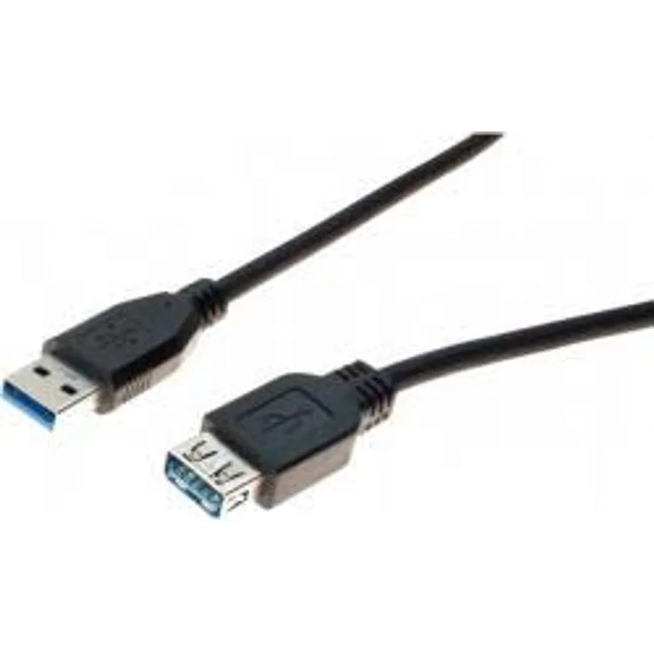 USB 3.0 Verlängerungskabel, USB 3.0 St. A / USB 3.0 Bu. A, schwarz, 1,8 m (532469)