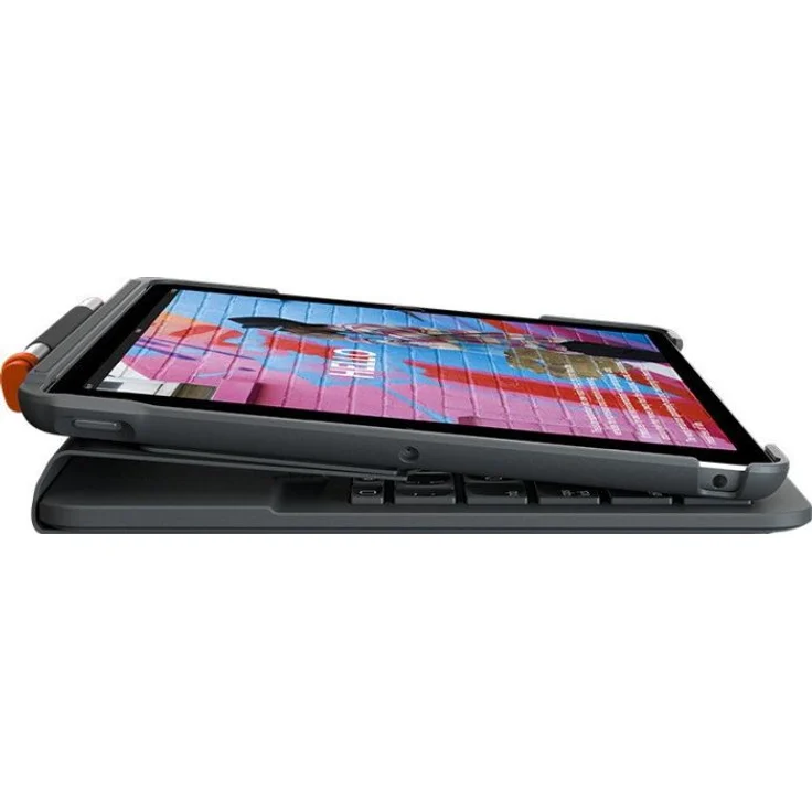 Logitech SLIM FOLIO für iPad der (7. Generation) Tastatur-Case mit Bluetooth (Modell: A2197, A2200, A2198) Grafit (Qwertz) – Bild 4