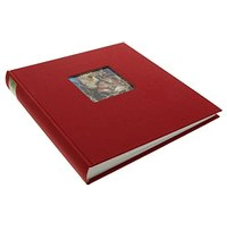 goldbuch Fotoalbum mit Fensterausschnitt, Bella Vista, 30 x 31 cm, 60 weiße Seiten mit Pergamin-Trennblättern, Leinen, Rot, 27890 – Bild 1