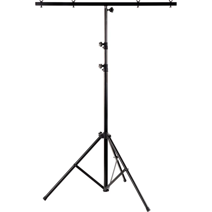 Showlite LS250 Lichtstativ mit Quertraverse (für Bühnen & Konzerbeleuchtung, für bis zu 4 Scheinwerfer, 1,10m-2,50m, max. Traglast: 30 kg)