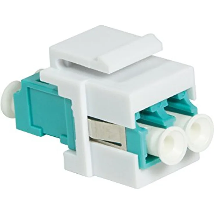 Logilink - Modularer Einschub (Kopplung) - LC MM X 2 - weiß, Aquamarin (NK0031)