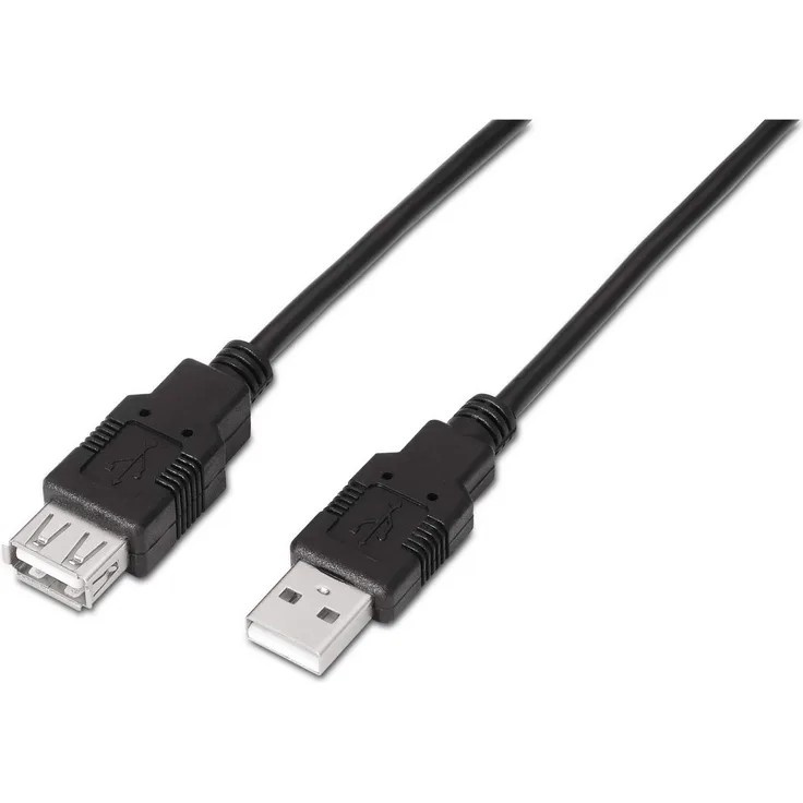 AISENS A101-0016 - USB Kabel (1,8 m, USB A, USB A, 2.0, Schwarz)