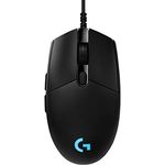 Logitech G PRO Gaming Maus, HERO 16000 DPI Sensor, USB-Anschluss, RGB-Beleuchtung, 6 Programmierbare Tasten, Benutzerdefinierte Spielprofile, Ultraleichtgewicht, PC-Mac