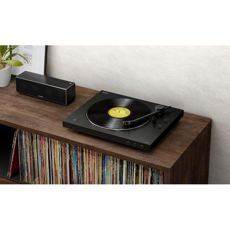 Sony PS-LX310BT Bluetooth Plattenspieler (Phono Vorverstärker, Auto-Play Funktion, Aluminium Plattenteller) Schwarz – Bild 4