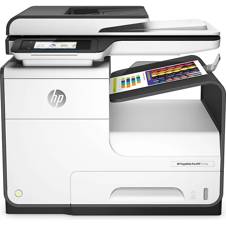 HP PageWide Pro 477dw (4-in-1) Multifunktionsdrucker - (Thermal Inkjet) Farbe, Druckgeschwindigkeit: 40 s/w, 40 Farbe, Auflösung: 1200 x 1200, USB, LAN, WLAN, AirPrint, Mobile Print, Cloud Print (D3Q20B) – Bild 1