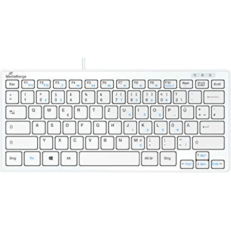 MediaRange MROS113 Tastatur USB QWERTZ Deutsch Weiß ( MROS113 ) – Bild 1