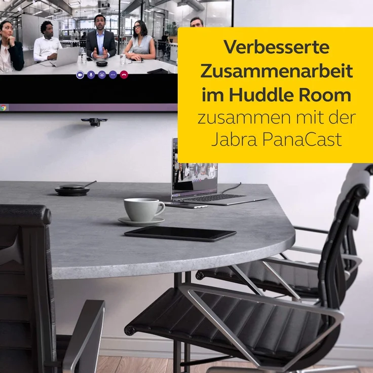 Jabra Speak 750 Konferenzlautsprecher Microsoft Teams zertifizierter tragbarer Lautsprecher mit Bluetooth Adapter und USB-Anschluss Für Laptop, Smartphone und Tablet – Bild 4